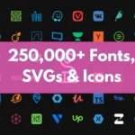 250,000+ Fonts, SVGs & Icons